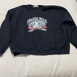 Niagara Falls Graphic Crewneck Sweatshirt - Black
